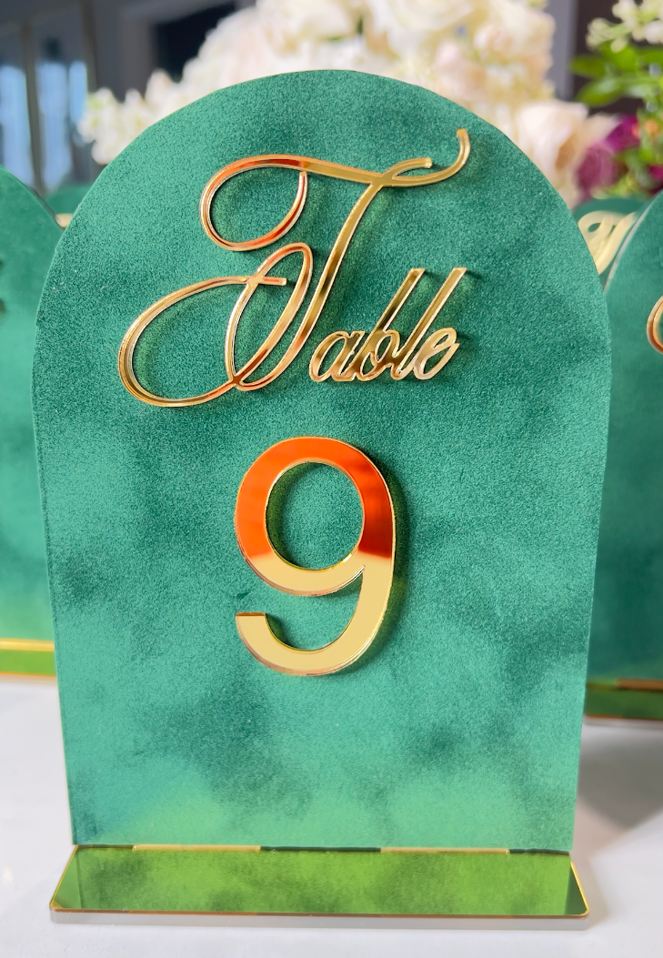 Velvet Table Number